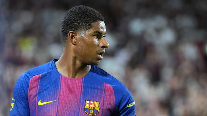 Marcus Rashford mit seinem ersten Tor für den FC Barcelona 