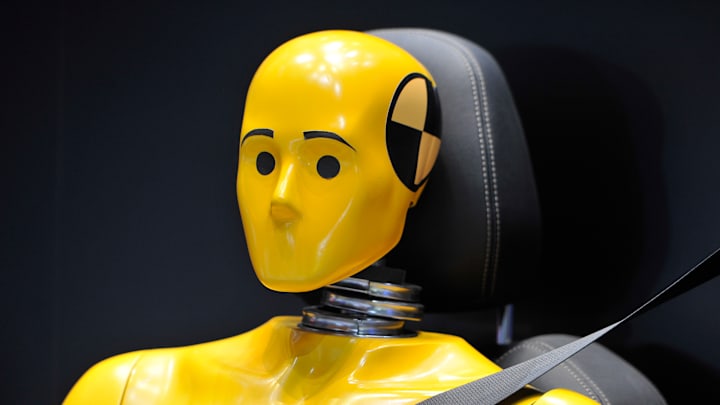 Crash test dummies have traditionally been males.