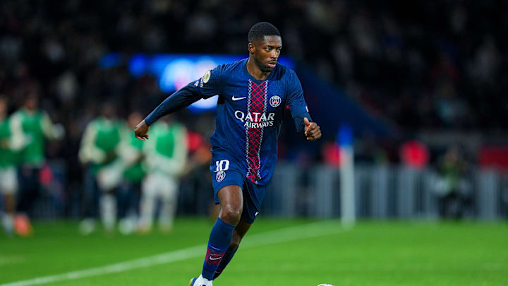 Ousmane Dembélé salió sustituido ante el Bayern Múnich 