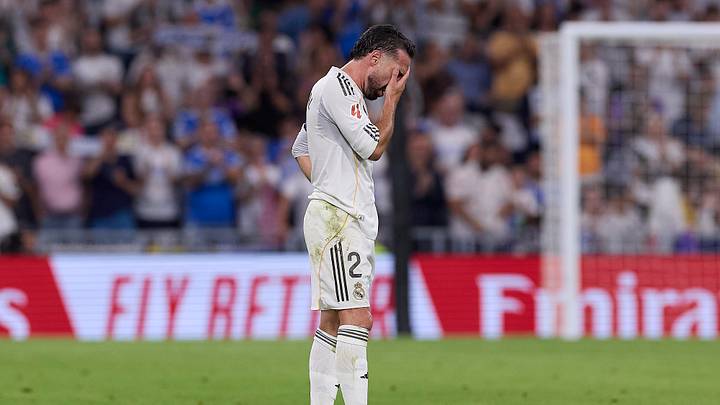 Daniel Carvajal of Real Madrid CF shows emotion as he leaves Daniel Carvajal of Real Madrid CF shows emotion as he leaves