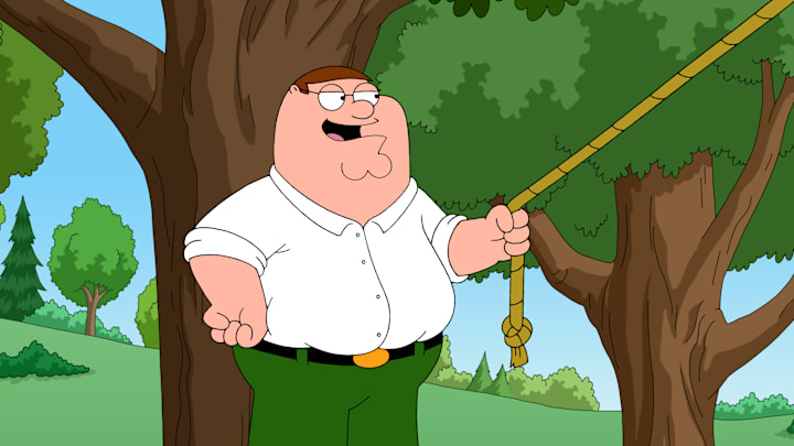 FAMILY GUY: To bulk up for his	 role as Chris Christie, Brad Pitt hires Peter as his “weight	
gain	coach.” However, when his health fails, Peter takes on (and	fails) in the part, negating the idea that a fat guy need solely be played by a fat actor in the “Fat Actor” episode of FAMILY GUY airing Wed, April 10 (9:32-10:00 PM ET/PT) on FOX. FAMILY GUY © 2024 by 20th Television