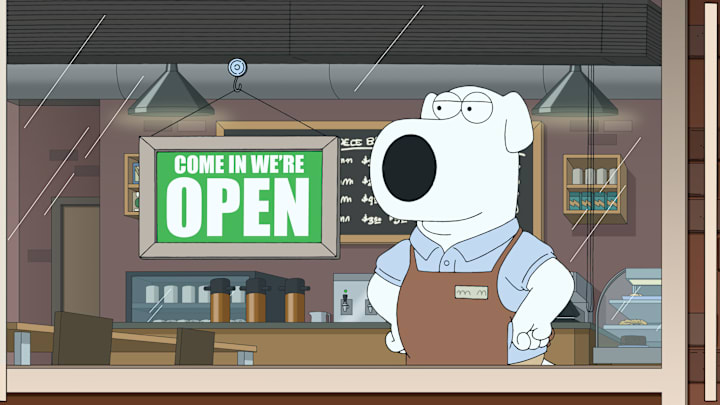 FAMILY GUY: Meg gets a job as a waterpark lifeguard, but things at home get awkward after she gives Peter CPR. Meanwhile, Stewie and Brian open a coffee shop in the “Lifeguard Meg” episode of FAMILY GUY airing Wed, March 27 (9:32-10:00 PM ET/PT) on FOX. FAMILY GUY © 2024 by 20th Television