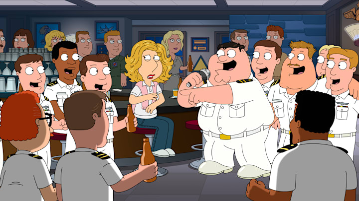 FAMILY GUY: This Top Gun parody chronicles Peter/Maverick getting together with Lois/Charlie, the tragic death of Joe/Goose, and Peter/Maverick’s blooming relationship with Chris/Rooster in the all-new “Fat Gun” episode of FAMILY GUY airing Sunday, Feb. 16 (9:30-10:00 PM ET/PT) on FOX. FAMILY GUY © 2025 by 20th Television