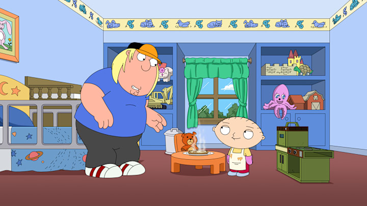 FAMILY GUY: Finding themselves on a press tour for landing a plane while the pilots deal with food poisoning in the bathroom, BRIAN and QUAGMIRE earn very different kinds of fame as new national heroes in the all-new “Dog Is My Co-Pilot” episode of FAMILY GUY airing Sunday, March 23 (9:30-10:00 PM ET/PT) on FOX. FAMILY GUY © 2025 by 20th Television