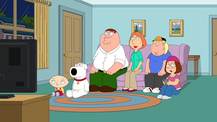 FAMILY GUY: To bulk up for his	 role as Chris Christie, Brad Pitt hires Peter as his “weight	
gain	coach.” However, when his health fails, Peter takes on (and	fails) in the part, negating the idea that a fat guy need solely be played by a fat actor in the “Fat Actor” episode of FAMILY GUY airing Wed, April 10 (9:32-10:00 PM ET/PT) on FOX. FAMILY GUY © 2024 by 20th Television