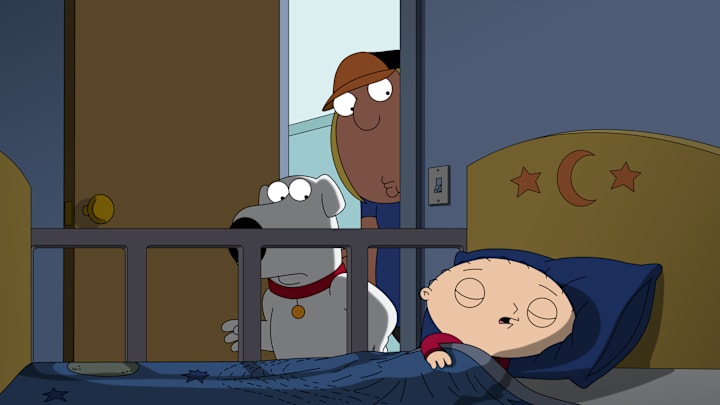 FAMILY GUY: When Chris embarrasses himself by having an erection during his book report, he and Brian travel through time to have a do-over. Quagmire wins the lottery and the guys split the winnings in the all-new “Hard Times at Adam West High” episode of FAMILY GUY airing Sunday, April 6 (9:30-10:00 PM ET/PT) on FOX. FAMILY GUY © 2025 by 20th Television