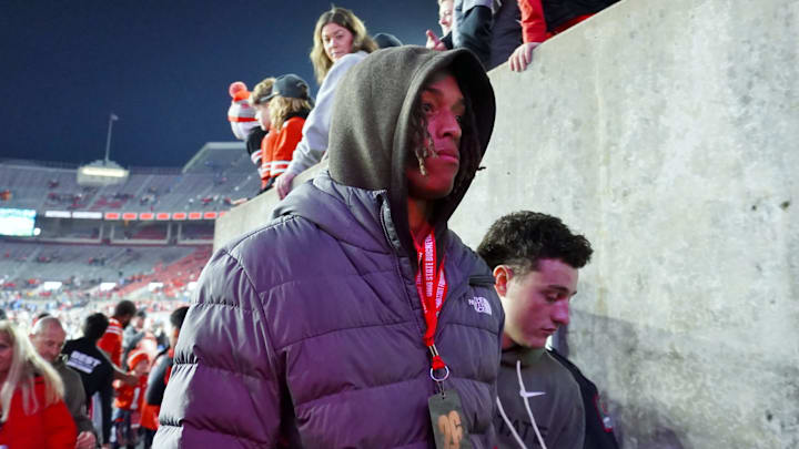 Mill Creek linebacker Braxton Rembert visits Ohio Stadium on the day of the Ohio State Buckeyes football game against UCLA on Nov. 15, 2025.