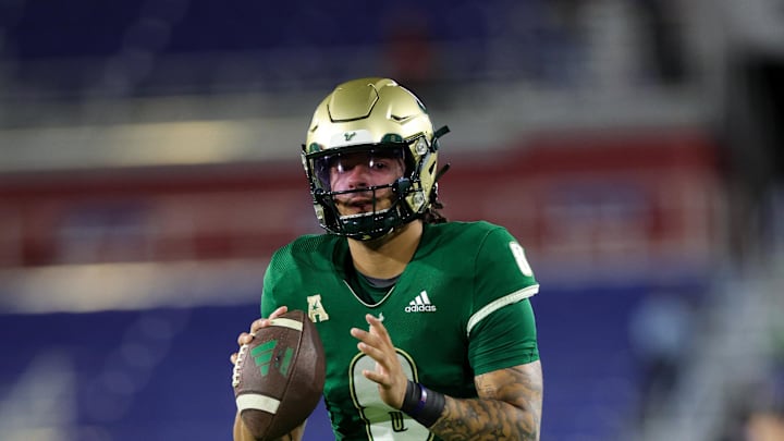Bryce Archie threw for a pair of touchdowns Saturay against UAB. Nathan Ray Seebeck-Imagn Images