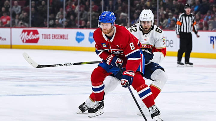 Nov 30, 2023; Montreal, Quebec, CAN; Montreal Canadiens defenseman Mike Matheson.