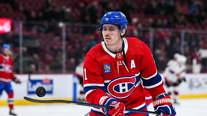 Jan 23, 2024; Montreal, Quebec, CAN; Montreal Canadiens right wing Brendan Gallagher