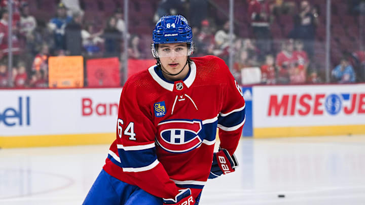 Sep 30, 2023; Montreal, Quebec, CAN; Montreal Canadiens defenseman David Reinbacher.