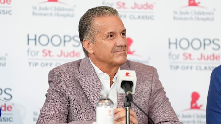 Arkansas men’s basketball head coach John Calipari listens to a question during a press conference for the Hoops for St. Jude Tip Off Classic at FedExForum on September 2, 2025. Arkansas men’s basketball head coach John Calipari listens to a question during a press conference for the Hoops for St. Jude Tip Off Classic at FedExForum on September 2, 2025.