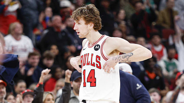 Mar 23, 2026; Chicago, Illinois, USA; Chicago Bulls forward Matas Buzelis (14). Mandatory Credit: Kamil Krzaczynski-Imagn Images Mar 23, 2026; Chicago, Illinois, USA; Chicago Bulls forward Matas Buzelis (14). Mandatory Credit: Kamil Krzaczynski-Imagn Images
