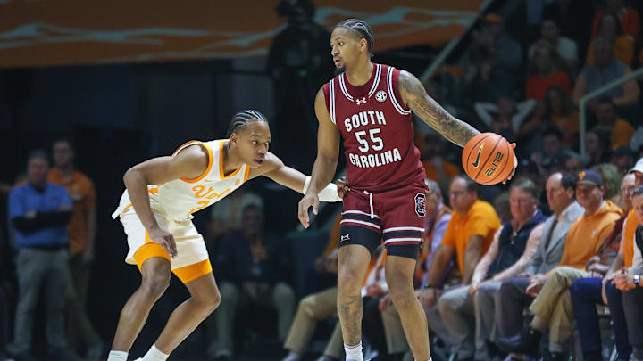 South Carolina basketball point guard Ta'Lon Cooper against the Tennessee Volunteers last season