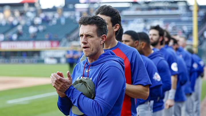 May 15, 2026; Chicago, Illinois, USA; Chicago Cubs manager Craig Counsell (11) looks on before a baseball game against the Chicago White Sox at Rate Field. Mandatory Credit: Kamil Krzaczynski-Imagn Images