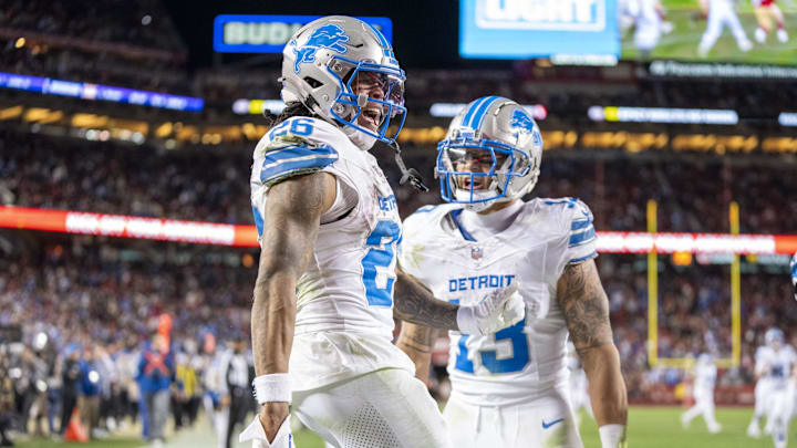 Detroit Lions running back Jahmyr Gibbs (26). Detroit Lions running back Jahmyr Gibbs (26).