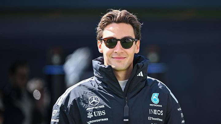 May 21, 2026; Montreal, Quebec, CANADA; Mercedes driver George Russell (63) arrives to the paddock area at Circuit Gilles-Villeneuve. Mandatory Credit: David Kirouac-Imagn Images May 21, 2026; Montreal, Quebec, CANADA; Mercedes driver George Russell (63) arrives to the paddock area at Circuit Gilles-Villeneuve. Mandatory Credit: David Kirouac-Imagn Images