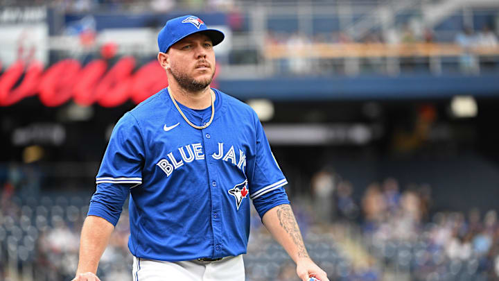 Toronto Blue Jays pitcher Yariel Rodriguez (29) prior to the game against the Oakland Athletics at Rogers Centre in 2024. Toronto Blue Jays pitcher Yariel Rodriguez (29) prior to the game against the Oakland Athletics at Rogers Centre in 2024.