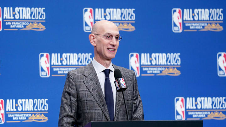 Adam Silver speaks before this year's All-Star Game. Adam Silver speaks before this year's All-Star Game.