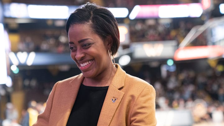Vanderbilt athletic director Candice Storey Lee smiles as she spends time with fans before the game against Alabama at Memorial Gymnasium Tuesday, Jan. 17, 2023, in Nashville, Tenn.
Ncaa Basketball Alabama At Vanderbilt Vanderbilt athletic director Candice Storey Lee smiles as she spends time with fans before the game against Alabama at Memorial Gymnasium Tuesday, Jan. 17, 2023, in Nashville, Tenn.
Ncaa Basketball Alabama At Vanderbilt