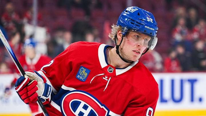 Oct 16, 2025; Montreal, Quebec, CAN; Montreal Canadiens right wing Patrik Laine (92) looks on during warm-up before the game against the Nashville Predators at Bell Centre. Mandatory Credit: David Kirouac-Imagn Images Oct 16, 2025; Montreal, Quebec, CAN; Montreal Canadiens right wing Patrik Laine (92) looks on during warm-up before the game against the Nashville Predators at Bell Centre. Mandatory Credit: David Kirouac-Imagn Images