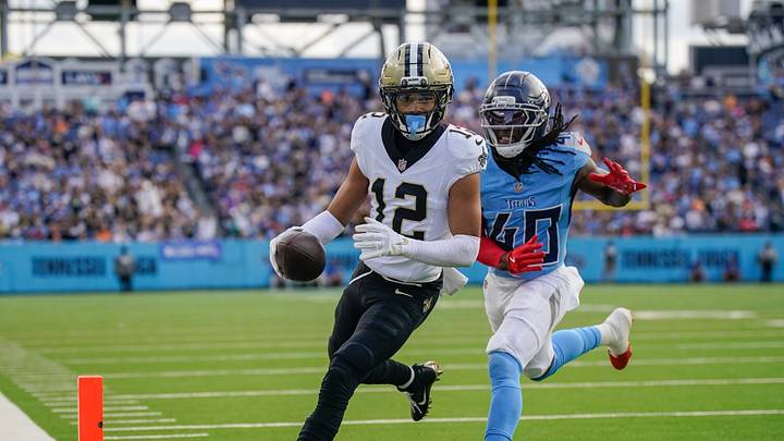 New Orleans Saints wide reciever Chris Olave New Orleans Saints wide reciever Chris Olave