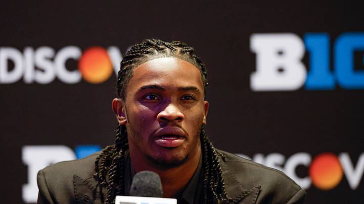 Jul 30, 2026; Chicago, IL, USA; Michigan Football student-athlete Bryce Underwood speaks during Big Ten Media Days at Hilton Chicago. Mandatory Credit: Kamil Krzaczynski-Imagn Images Jul 30, 2026; Chicago, IL, USA; Michigan Football student-athlete Bryce Underwood speaks during Big Ten Media Days at Hilton Chicago. Mandatory Credit: Kamil Krzaczynski-Imagn Images