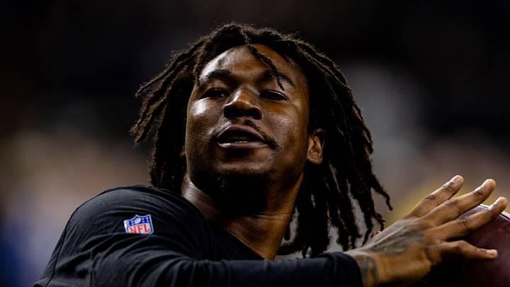 New Orleans Saints running back Jamaal Williams (21) during warmups