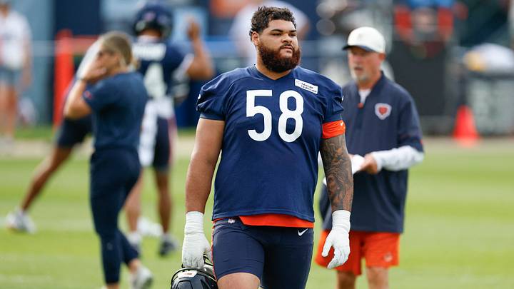 Chicago Bears offensive tackle Darnell Wright. Chicago Bears offensive tackle Darnell Wright.