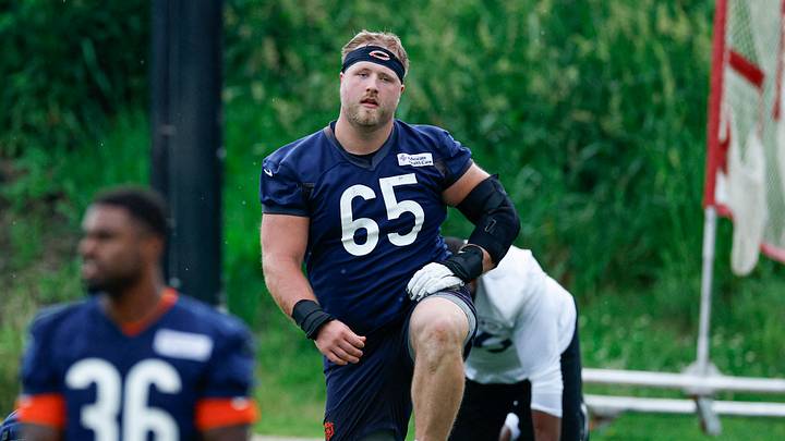 Chicago Bears offensive tackle Luke Newman. Chicago Bears offensive tackle Luke Newman.