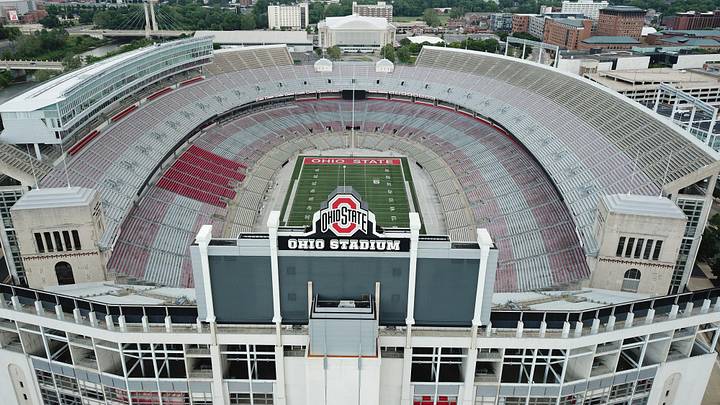 June 17, 2020; Columbus, OH, USA; Ohio Stadium, also known as the Horseshoe, the Shoe, and the House That Harley Built, is on the campus of The Ohio State University. Mandatory Credit: Doral Chenoweth/Columbus Dispatch via USA TODAY NETWORK June 17, 2020; Columbus, OH, USA; Ohio Stadium, also known as the Horseshoe, the Shoe, and the House That Harley Built, is on the campus of The Ohio State University. Mandatory Credit: Doral Chenoweth/Columbus Dispatch via USA TODAY NETWORK