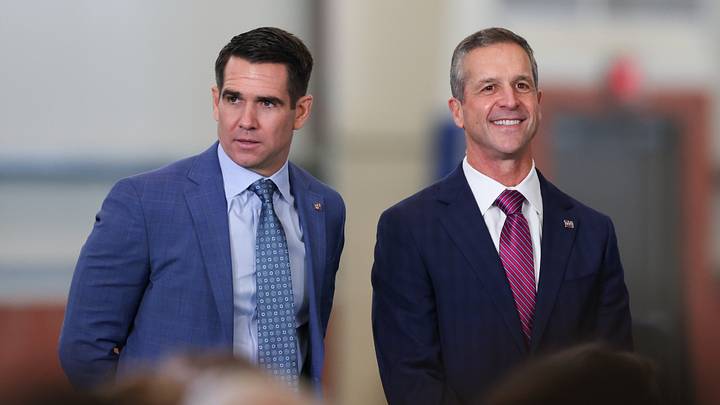 New York Giants general manager Joe Schoen and John Harbaugh New York Giants general manager Joe Schoen and John Harbaugh
