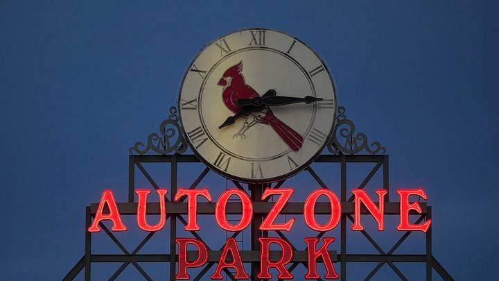 The sign for AutoZone Park is seen during the game between the Memphis Redbirds and Nashville Sounds in Memphis, Tenn., on June 19, 2026. Memphis defeated Nashville 4-1. The sign for AutoZone Park is seen during the game between the Memphis Redbirds and Nashville Sounds in Memphis, Tenn., on June 19, 2026. Memphis defeated Nashville 4-1.