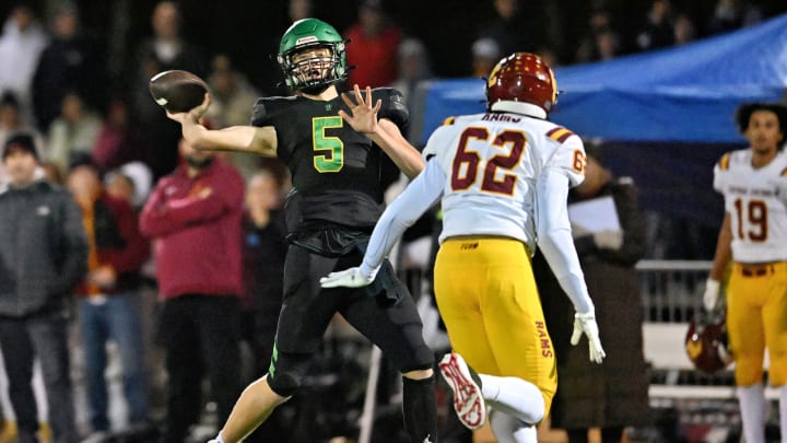 Second-team all-state quarterback Baird Gilroy of West Linn is back to lead the Lions offense in 2024. Second-team all-state quarterback Baird Gilroy of West Linn is back to lead the Lions offense in 2024.
