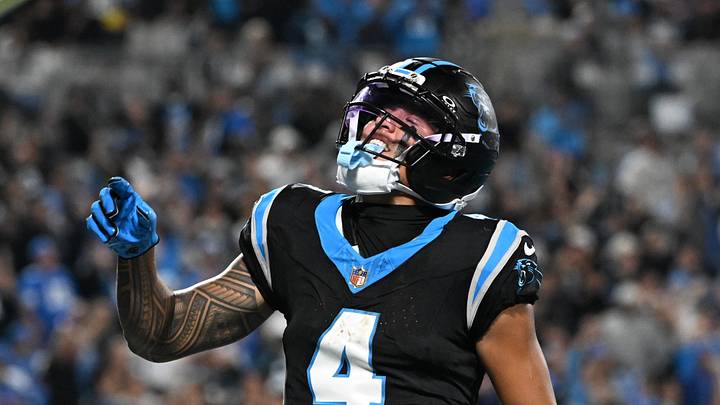 Oct 4, 2026; Charlotte, North Carolina, USA; Carolina Panthers wide receiver Tetairoa McMillan (4) reacts in the second half at Bank of America Stadium. Mandatory Credit: Bob Donnan-Imagn Images Oct 4, 2026; Charlotte, North Carolina, USA; Carolina Panthers wide receiver Tetairoa McMillan (4) reacts in the second half at Bank of America Stadium. Mandatory Credit: Bob Donnan-Imagn Images