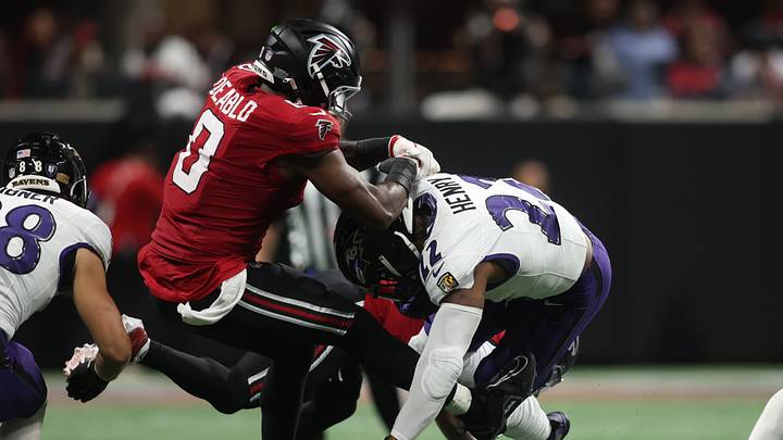 Atlanta Falcons linebacker Divine Deablo and his defense struggled to stop Derrick Henry and the Baltimore Ravens.