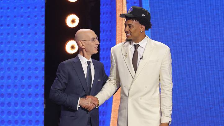 Adam Silver and Yaxel Lendeborg