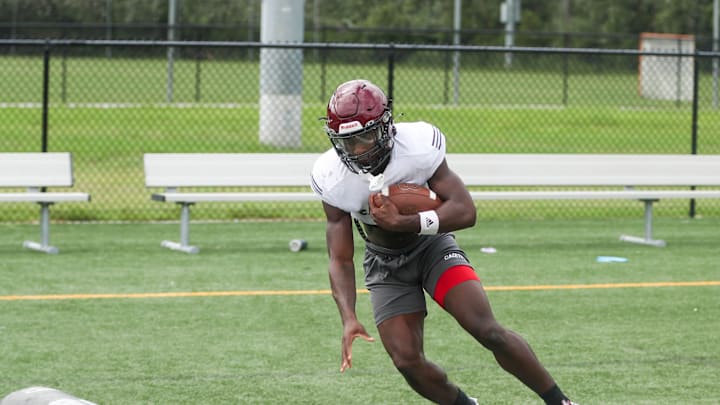 Benedictine's Stanley Smart runs drills during practice on Thursday, August 7, 2025.
