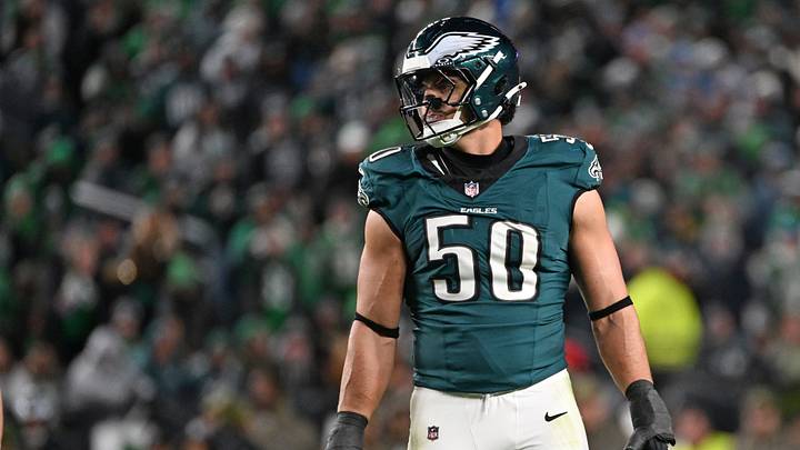 Philadelphia Eagles linebacker Jaelan Phillips (50) against the Detroit Lions Philadelphia Eagles linebacker Jaelan Phillips (50) against the Detroit Lions