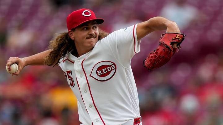 Cincinnati Reds pitcher Rhett Lowder (25) throws a pitch in the second inning of the MLB Interleague game between the Cincinnati Reds and the Athletics at Great American Ball Park in downtown Cincinnati on Wednesday, Aug. 5, 2026 The game was tied 1-1 after three innings. Cincinnati Reds pitcher Rhett Lowder (25) throws a pitch in the second inning of the MLB Interleague game between the Cincinnati Reds and the Athletics at Great American Ball Park in downtown Cincinnati on Wednesday, Aug. 5, 2026 The game was tied 1-1 after three innings.