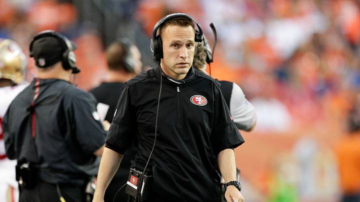 San Francisco 49ers defensive backs coach Jeff Hafley in the first quarter against the Denver Broncos at Sports Authority Field at Mile High in the 2016 season. San Francisco 49ers defensive backs coach Jeff Hafley in the first quarter against the Denver Broncos at Sports Authority Field at Mile High in the 2016 season.