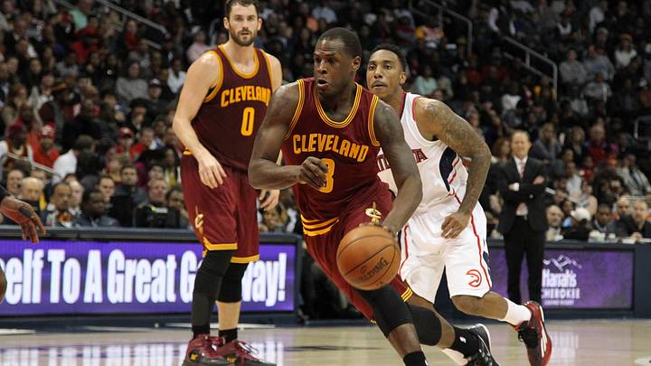 Dec 30, 2014; Atlanta, GA, USA; Cleveland Cavaliers guard Dion Waiters (3) drives to the basket against the Atlanta Hawks in the second quarter at Philips Arena. Mandatory Credit: Brett Davis-USA TODAY Sports