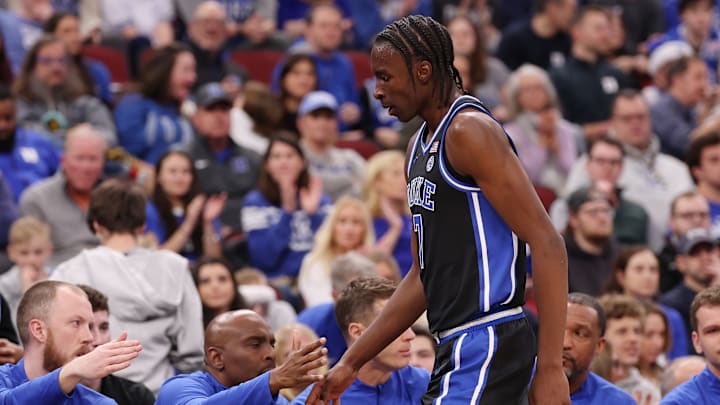 CBS Thanksgiving Classic: Arkansas v Duke; Duke basketball freshman Dame Sarr CBS Thanksgiving Classic: Arkansas v Duke; Duke basketball freshman Dame Sarr