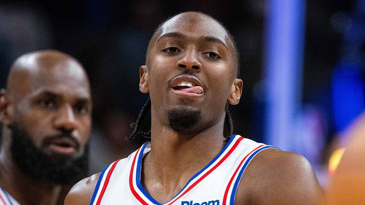 Philadelphia 76ers guard Tyrese Maxey (0) in the first half against the Indiana Pacers at Gainbridge Fieldhouse on Oct. 28, 2026.