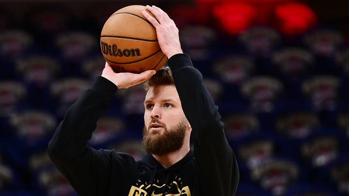May 11, 2026; Cleveland, Ohio, USA; Cleveland Cavaliers forward Dean Wade (32) warms up before game four between the Cavaliers and the Detroit Pistons in the second round of the 2026 NBA Playoffs at Rocket Arena. Mandatory Credit: Ken Blaze-Imagn Images May 11, 2026; Cleveland, Ohio, USA; Cleveland Cavaliers forward Dean Wade (32) warms up before game four between the Cavaliers and the Detroit Pistons in the second round of the 2026 NBA Playoffs at Rocket Arena. Mandatory Credit: Ken Blaze-Imagn Images