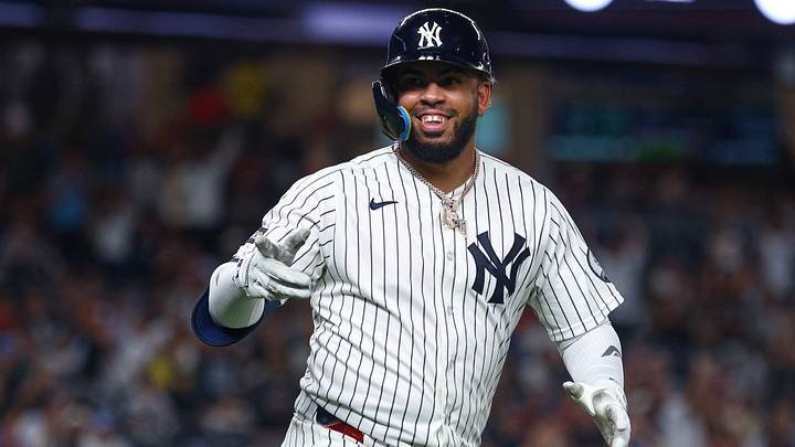 Aug 26, 2026; Bronx, New York, USA; New York Yankees first baseman Luis Garcia Jr. (26) reacts after his two run home run during the eighth inning against the Houston Astros at Yankee Stadium. Mandatory Credit: Vincent Carchietta-Imagn Images Aug 26, 2026; Bronx, New York, USA; New York Yankees first baseman Luis Garcia Jr. (26) reacts after his two run home run during the eighth inning against the Houston Astros at Yankee Stadium. Mandatory Credit: Vincent Carchietta-Imagn Images