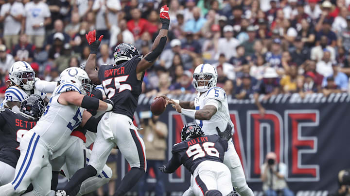 Richardson was in the midst of another inconsistent outing against the Texans