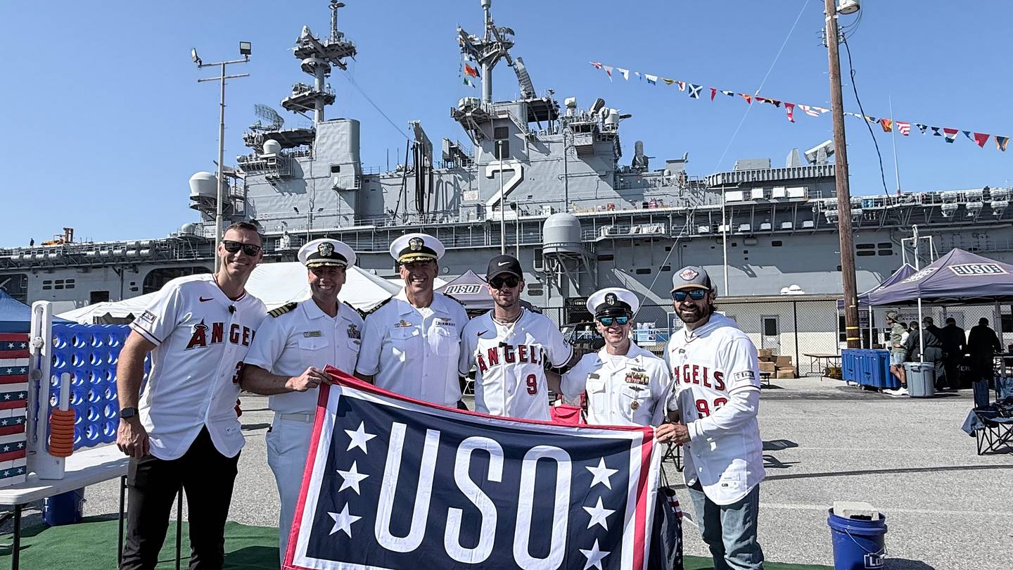 Halos in the Community: Zach Neto, Brent Suter, Adam Eaton Honor Troops at LA Fleet Week