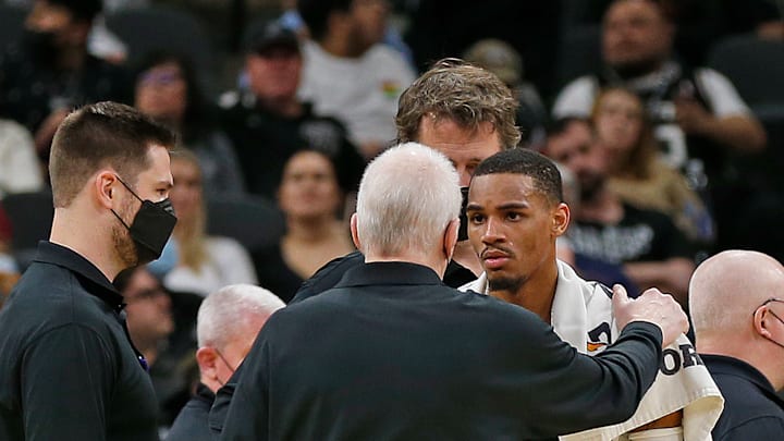 San Antonio Spurs Gregg Popovich, Dejounte Murray