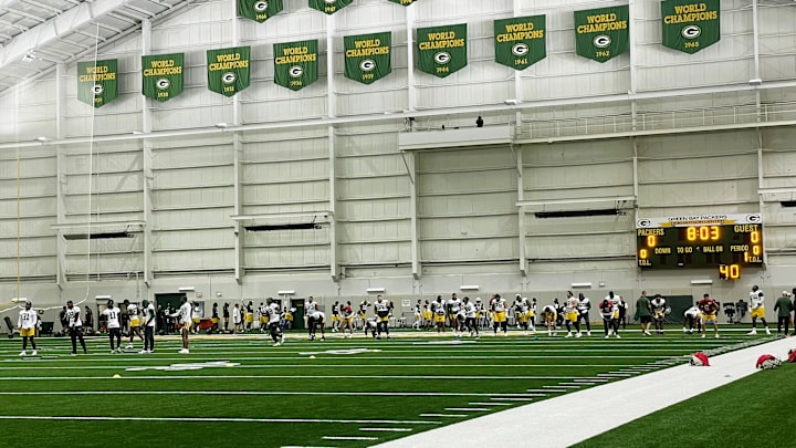 The view from the Hutson Center for Packers practice on Friday. The view from the Hutson Center for Packers practice on Friday.